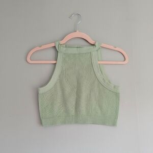 NWOT Love Poem Ribbed High Neck Crop Top